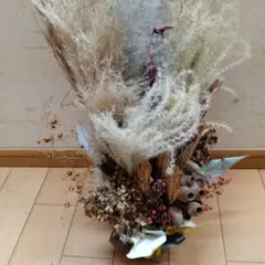 ナチュラルドライフラワースワッグ 約60cm