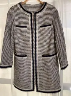 green label relaxing　ツイード　ノーカラージャケット　38