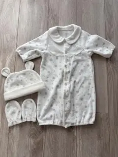 雪の結晶柄ツーウェイ・ドレスオール 50-60cm