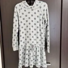 OLD NAVY☆ドット柄フード付きワンピース L/G（10-12）