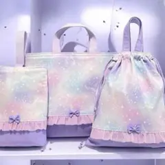 No.394＊入学入園3点セット＊手提げバッグ＊体操袋＊上履き入れ＊ハンドメイド