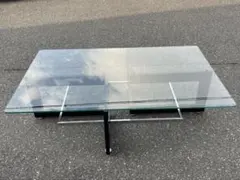 【美品】ガラスのテーブル　センターテーブル　ローテーブル　お洒落のサムネイル