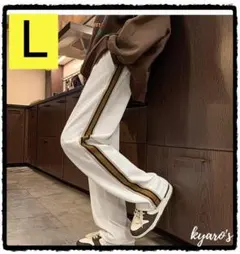 【在庫セール】メンズ L　ストリート　スエットパンツ　ジャージ　部屋着　韓国