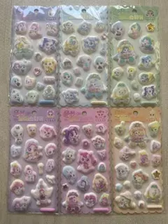 キャッチティニピン　シール　もちふわ韓国シール　６枚セット