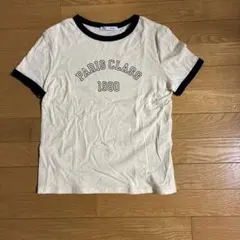 ZARA PARIS CLASS 1980 ロゴ リンガーTシャツ S