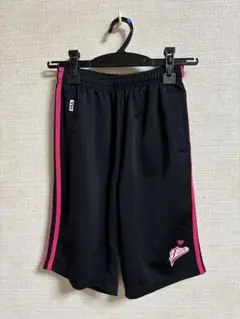 フィラ 半ズボン 黒 ピンクストライプ160