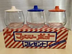 昭和レトロ・非売品 コカコーラ ハウスポット 3色セット ガラス 小物