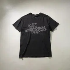 ARMANI EXCHANGE ビッグロゴ刺繍半袖Tシャツ ブラック/CZ3