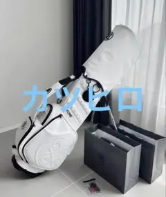 新品 G/FORE スタンドキャディバッグ ホワイト/ネイビー ジーフォア G FORE スタンド キャディバッグ スノー ホワイト トランス