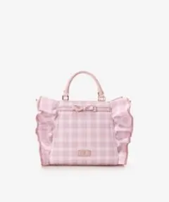 SAMANTHAVEGA サマンサベガ チェックリボンフリルハンドバッグ (大)