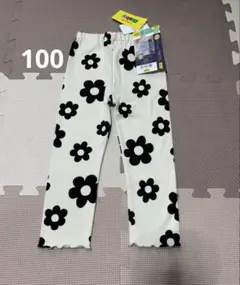 ラクっとお手軽 花柄 9分丈レギンスパンツ 100 しまむらのサムネイル