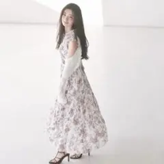 snidel プリーツプリントワンピース