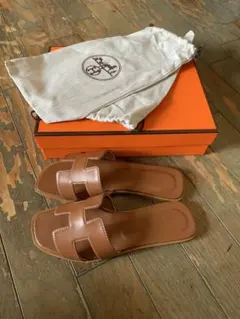 希少デザイン✨HERMES エルメス オラン ステッチ サンダル 36 ブラウン 希少デザイン✨HERMES エルメス オラン ステッチ サンダル 36