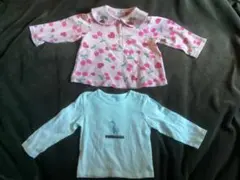 15日迄 シャーリーテンプル チェリー柄と コムサデモード 鳥イラスト トップス