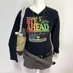 Y2K 平成 ギャル グランジ 英字 ロゴ ロンＴ Tシャツ レゲエ