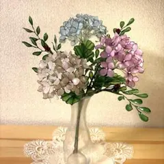 紫陽花 2本 アメリカンフラワー ディップフラワー ディップアート