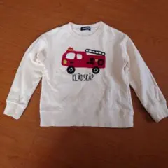 klädskåp 消防車刺繍 トレーナー 110cm