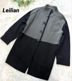 美品　Leilian MUSETTI アウター 厚手カーディガン 毛 黒 11のサムネイル