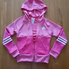 adidas ピンク フルジップパーカー 130