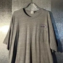 USA古着胸ポケットTシャツ 2XLサイズ GILDAN オーバーサイズ　グレー