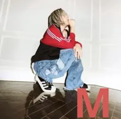 adidas ルーズ メッシュ トラックトップ 藤井風着用 ブラック×赤　M