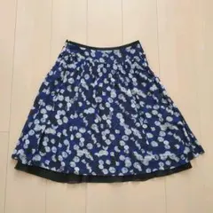 MICHEL KLEIN 膝丈スカート　柄スカート　水玉　ドット　36のサムネイル