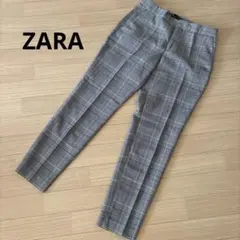 ⭕️ZARA グレー系チェック スラックス　Sサイズ