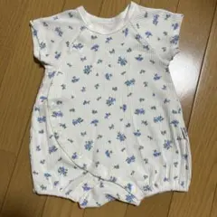 アプレレクール 青い花柄ロンパース 60サイズcm