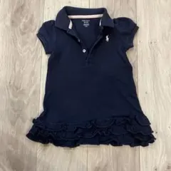 ラルフローレン　ネイビーフリルワンピース　12M