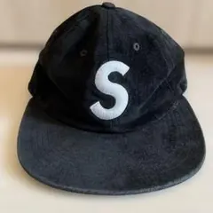 supreme suede s logo 6-panel ブラック 大人気モデル