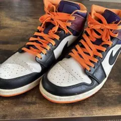 Nike Air Jordan 1 ブラック/オレンジ/パープル破格