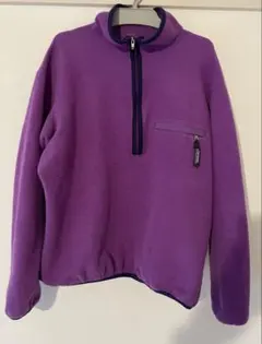 Patagonia L パープル ハーフジップ フリースジャケット