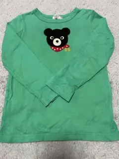 ミキハウス　DOUBLE.B グリーン長袖カットソー 120