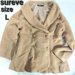 【sureve】 レディース アウター ファーコート ベージュ L 古着 冬用
