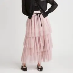 FURFUR ラメチュールスカート ピンクのサムネイル