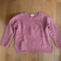 grove Mサイズ ピンク Vネックセーター