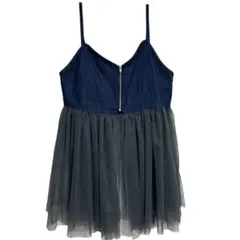 キャミソール ビスチェ デニム ×グレー