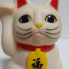京都德力版面飯照 ねこ「小」金太郎 置物 陶器 高さ約13 アンティーク