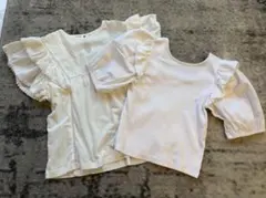 《セット販売・ほぼ新品》ZARA（ザラ）白のトップス２点セット、サイズ140