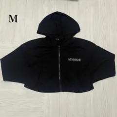 美品　薄手パーカー　ブラック