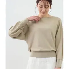 タグ付き 新品未使用 ロペピクニック ラメ混ドルマンニット ベージュ
