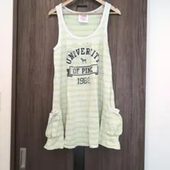 PINK　XSサイズ　ノースリーブワンピースのサムネイル