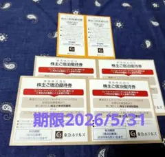 東急ホテルズ株主優待宿泊優待券・食事優待券