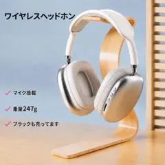 Bluetooth ヘッドホン ワイヤレスヘッドホン シルバー　 互換品のサムネイル