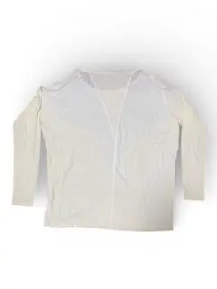 ホワイトメッシュ柄長袖Tシャツ