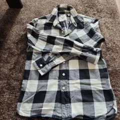 Levi's ブラック・ホワイト チェック ネルシャツ S