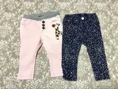 【80㎝】10分丈 パンツ ２点セット