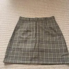 グレー系チェック柄タイトミニスカート