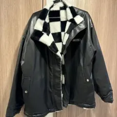 地底人 アウター　リバーシブルレザージャケット 中古・古着通販】地底人 (チテイジン) リバーシブルPUレザー