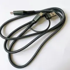 SUNGUY USB-C & USB-C ケーブル L字 2M